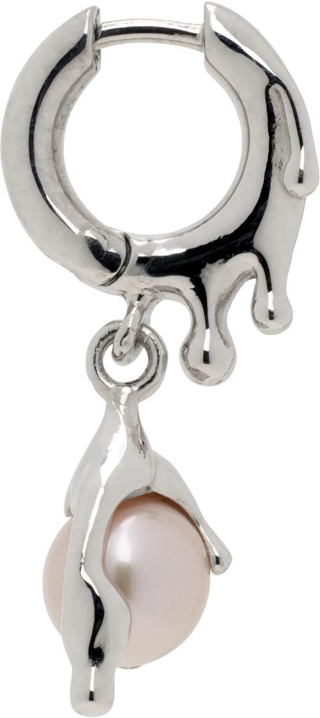 Alan Crocetti Silver Nano Pearl Melt Single Earring