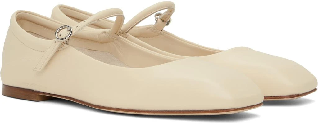 AEYDE Off-White Uma Leather Mary-Jane Ballerina Flats 4