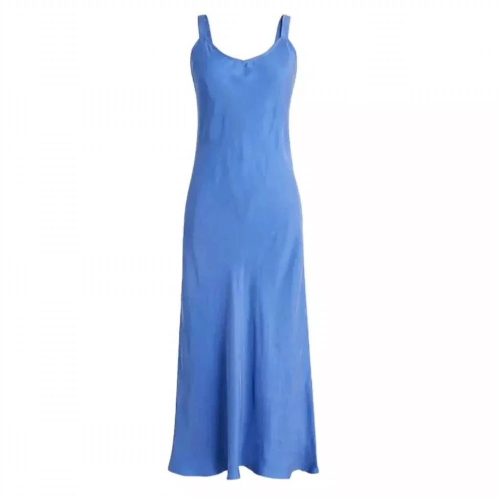 J. Crew Gwyneth V Neck Slip Dress In Blue 2