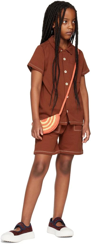 Misha & Puff Kids Brown Camp Shorts 4