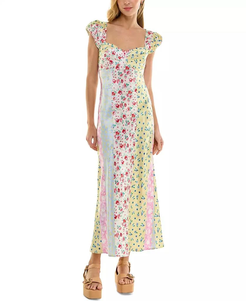 BEAUTY & GRACE Juniors' Multi-Print Midi Dress 1