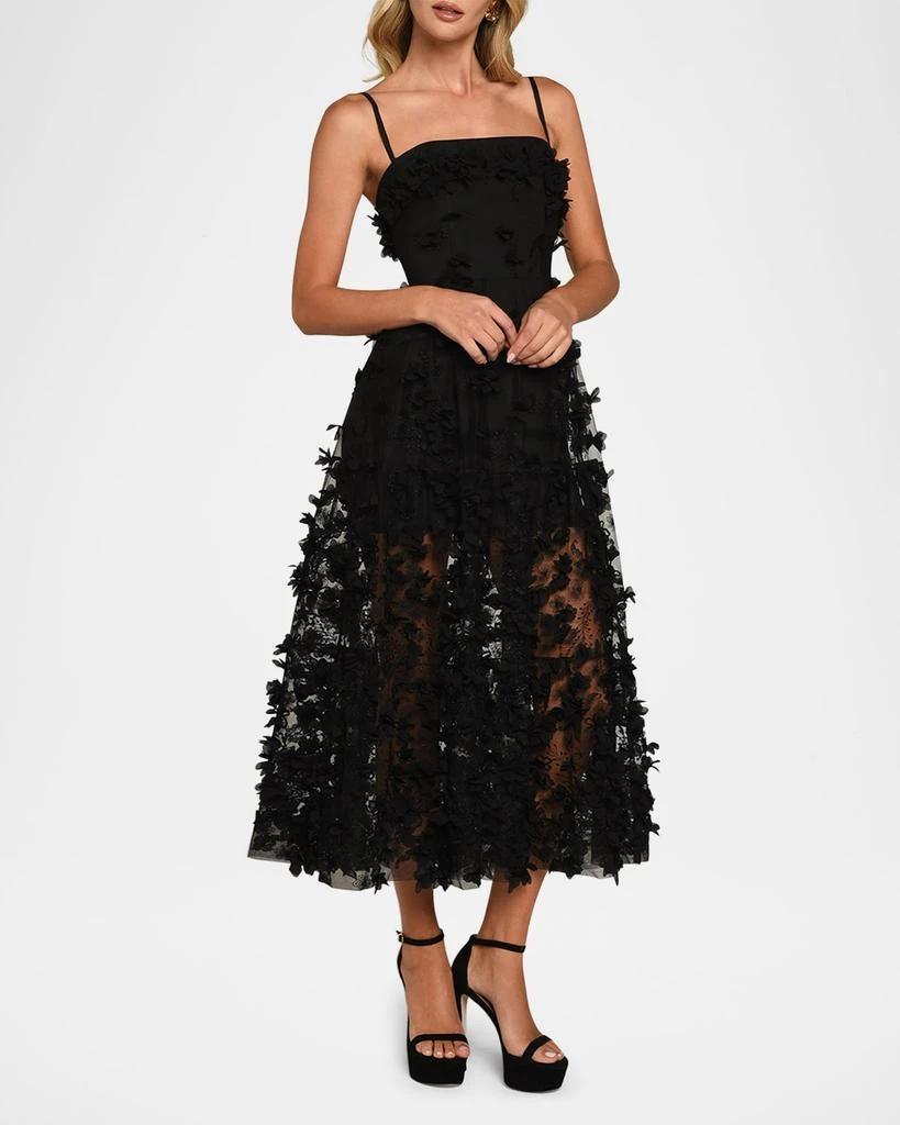 HELSI Audrey Embroidered Floral Applique Midi Dress 2