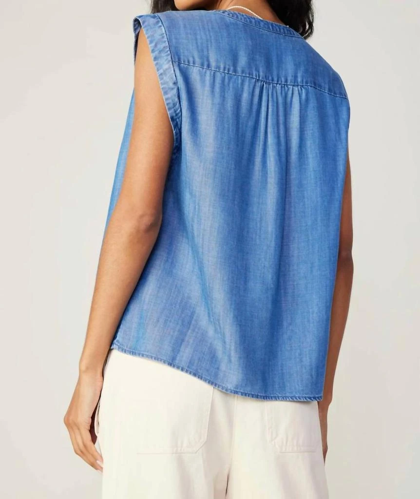 current air Leni Sleeveless Chambray Top 2