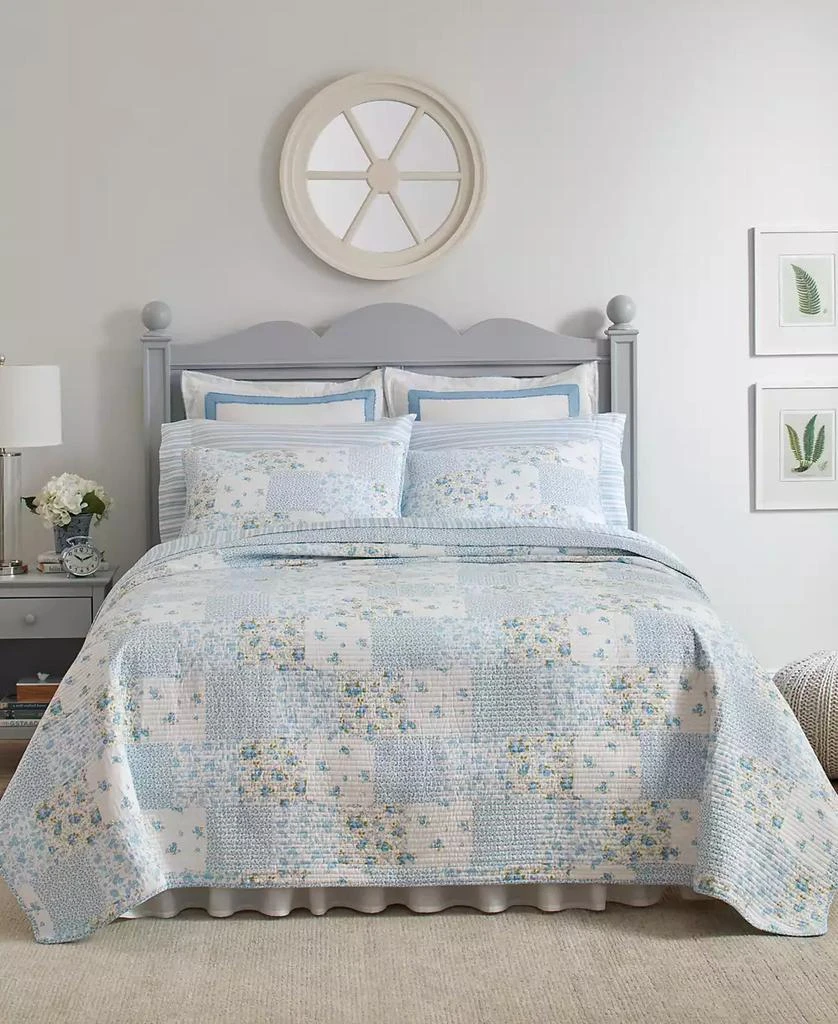 Laura Ashley Kenna Cotton Reversible 3-Pc. Quilt Set 7