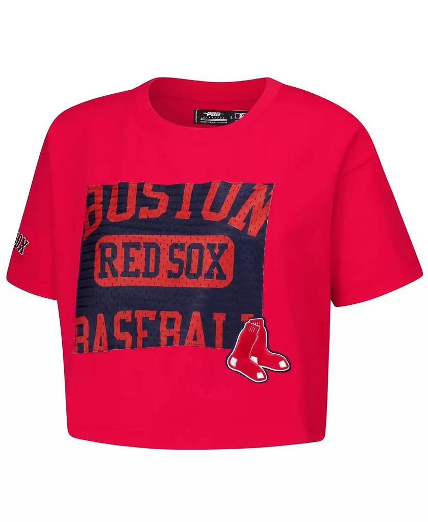 Pro Standard Women's Red Boston Red Sox Made To Play Boxy Cropped T-Shirt 3
