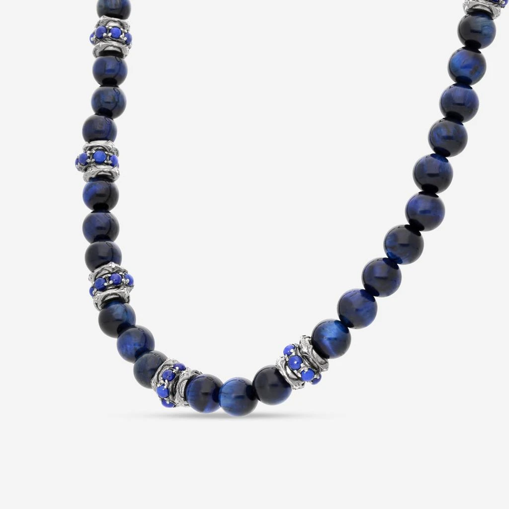 Armenta Armenta Men
s Sterling Silver Champagne Diamond
Lapis Beaded Necklace 22345 2