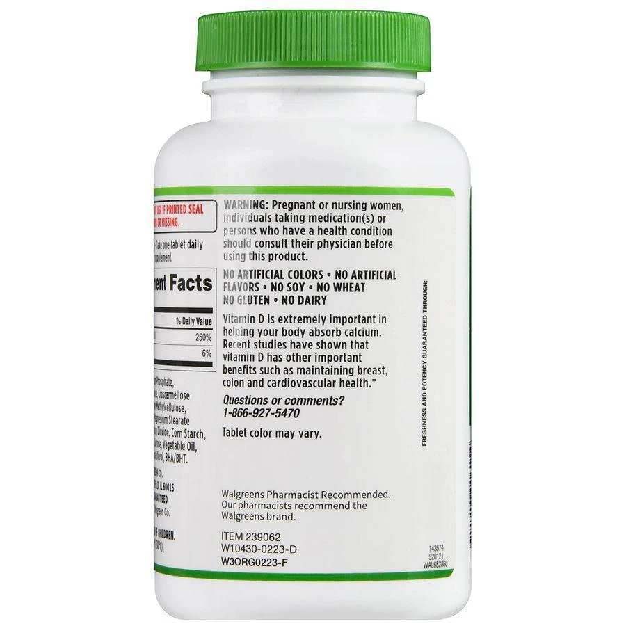 Walgreens Vitamin D3 50 mcg (2000 IU) Tablets 4