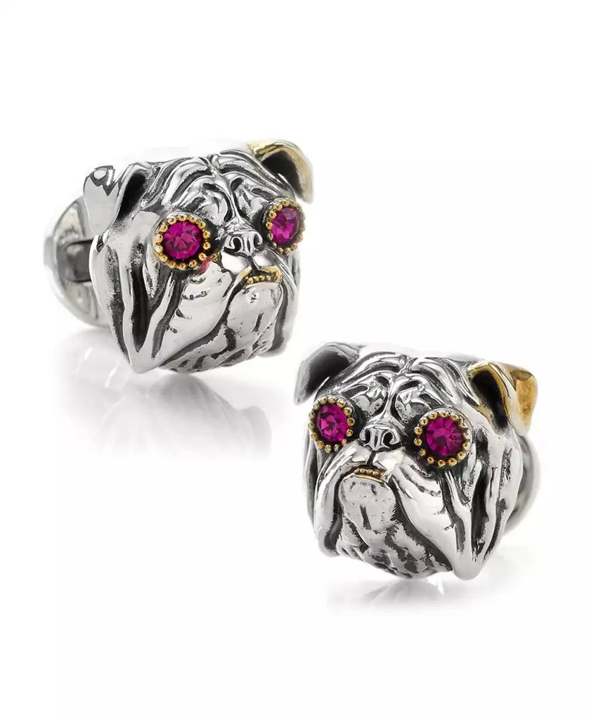Ox and Bull Trading Co. Men's Sterling Silver English Bulldog Cufflinks 1