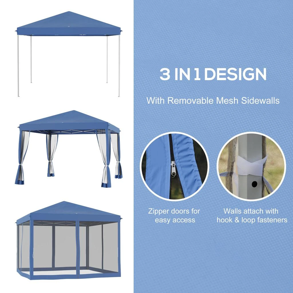 Streamdale Furniture Streamdale Premium Outdoor 10' x 10' Pop-Up Tent for Events 4