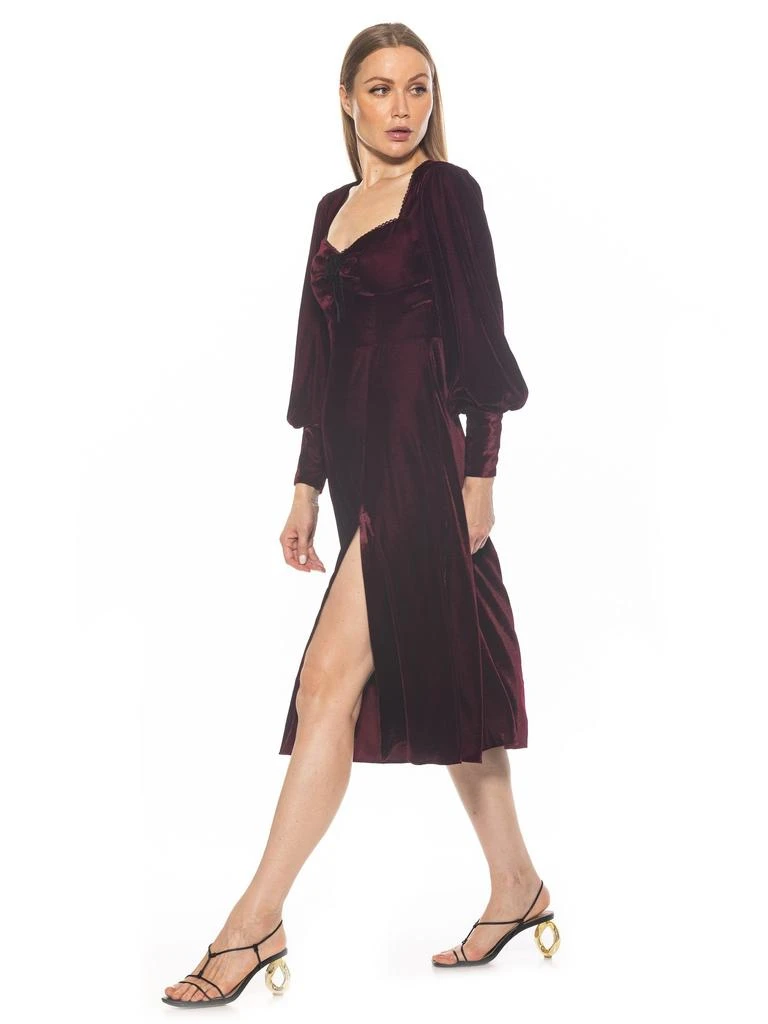 knee length dresses for ladies Sylvi Draped Sleeve Midi Dress  ALEXIA ADMOR