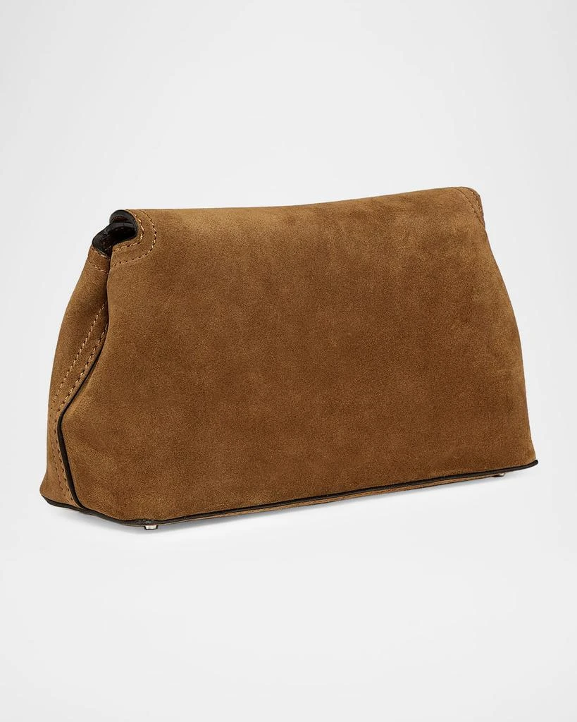 Totême T Lock Suede Clutch Bag 3