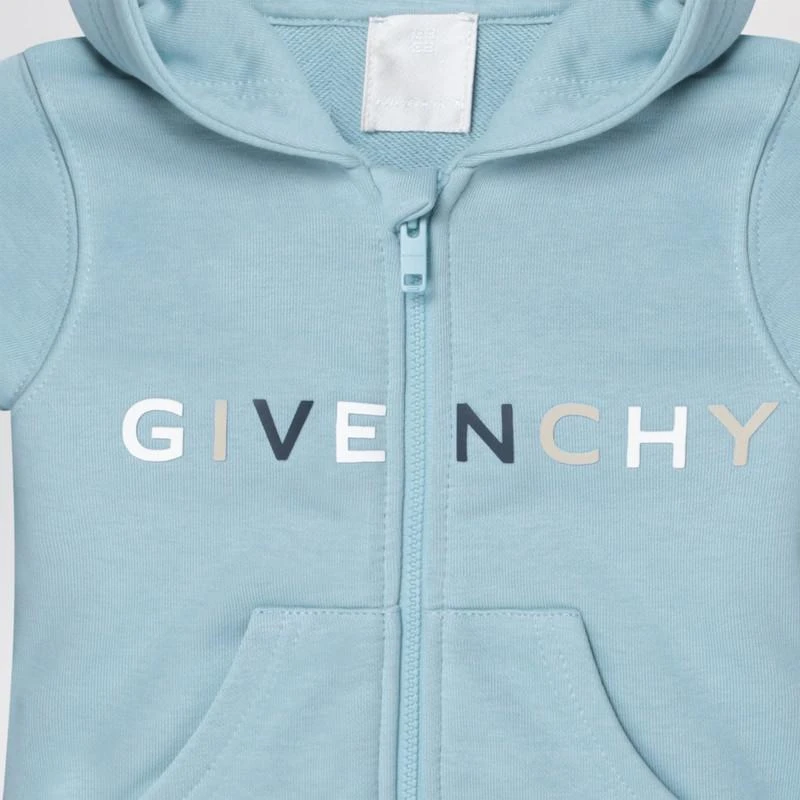Givenchy Light blue zip hoodie with logo 3