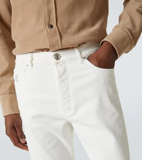 Brunello Cucinelli High-rise slim jeans 5