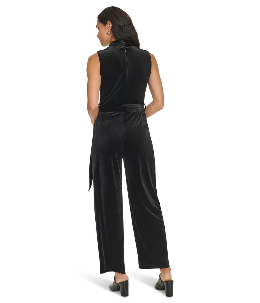 Calvin Klein Velvet Twist Neck Jumpsuit