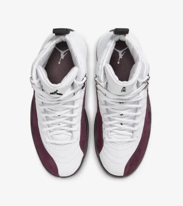 Jordan Air  12 Retro SP DV6989-100 Women's White Burgundy Sneaker Shoes PIN63 4