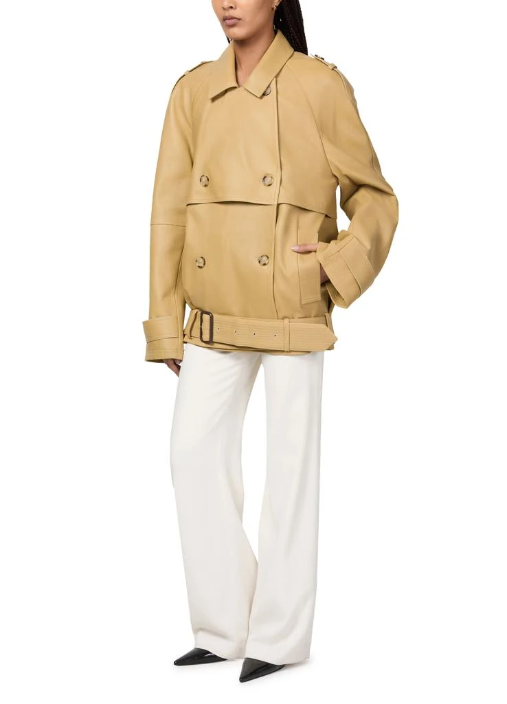Totême Short leather trench 6