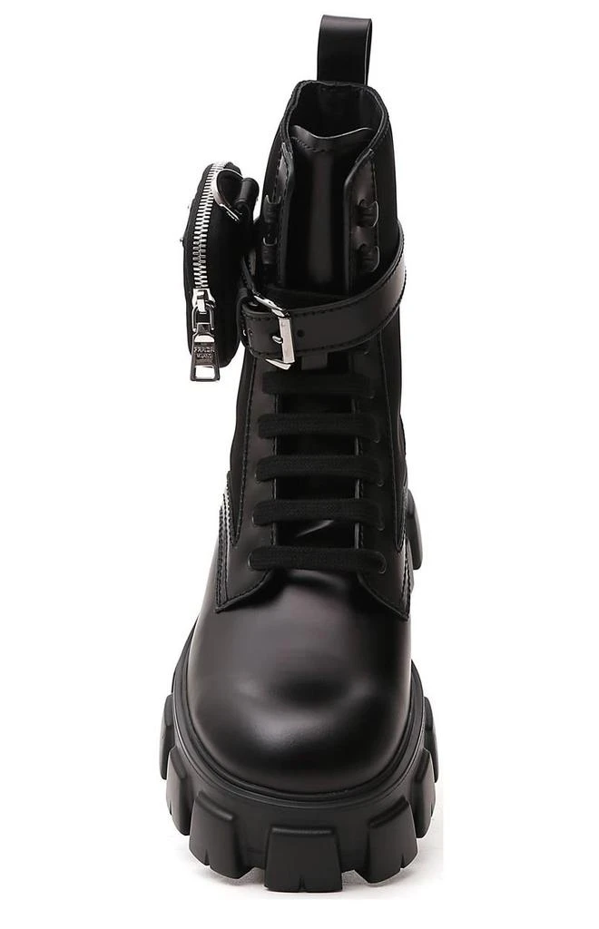 Prada Prada Strapped Pouch Combat Boots 4