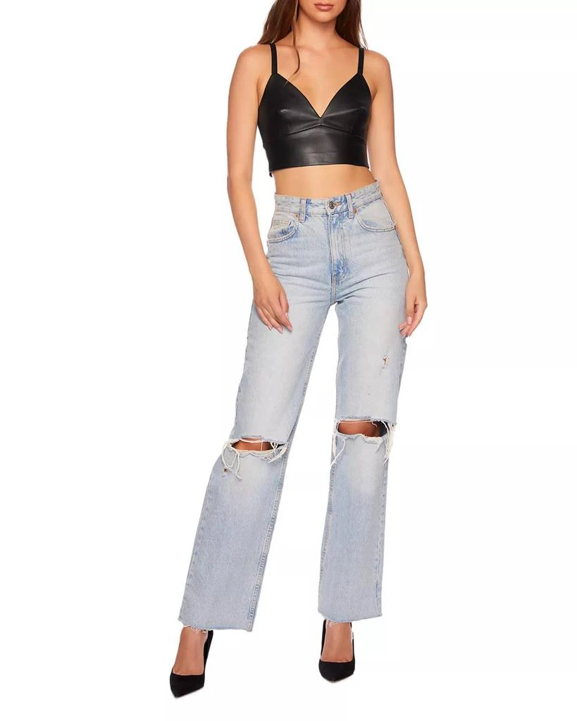 Susana Monaco Susana Monaco - Faux Leather Bralette Top