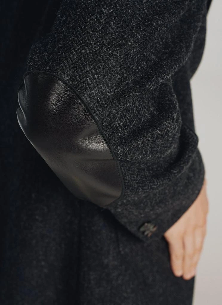 Fursac Fursac - Veste À Coudières En Laine Grattée Grise - Gris Anthracite, Motif Chevron 3