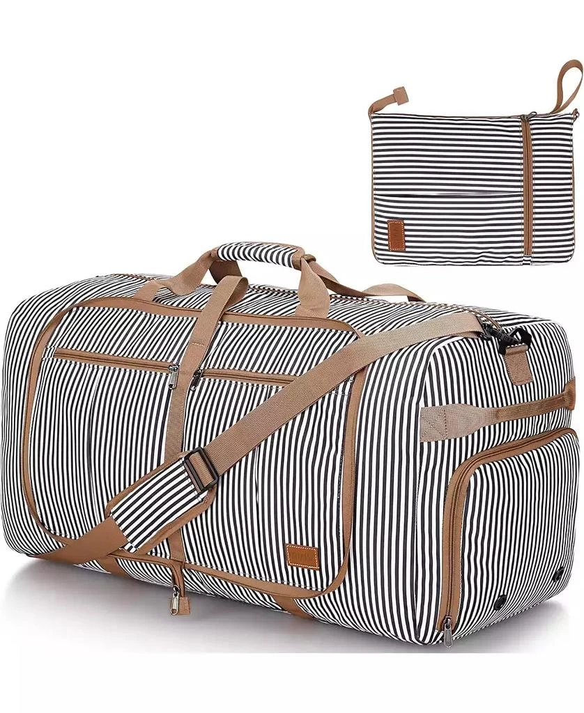 Urtala 80L Large Duffle Bag for Travel, 26” Travel Duffel Bag with Shoe Compartment, Foldable Collapsible Overnight Bag Gym Bag Weekender Bags for Men Women, Water & Tear Resistant 1