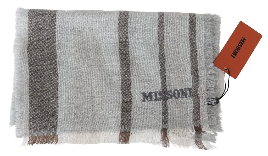 Missoni Striped Wool Unisex Neck Wrap Men
s Scarf 3