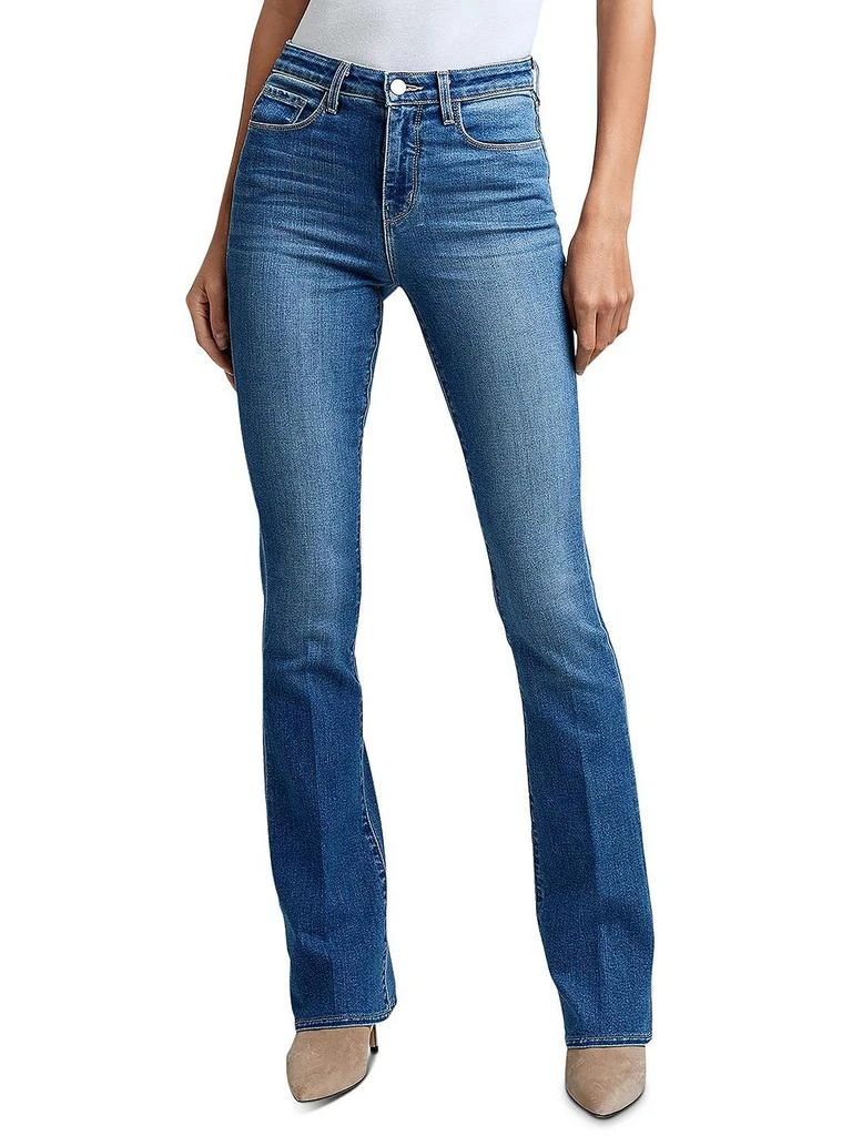 L'Agence Womens High Rise Pocket Wide Leg Jeans 2