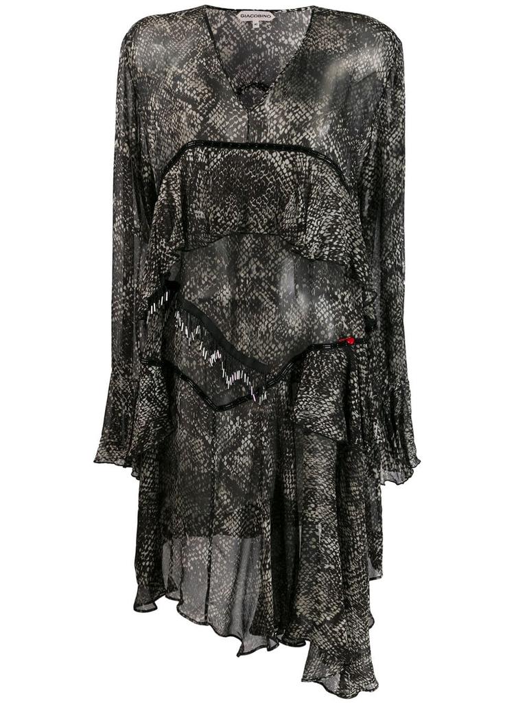 Giacobino snake print dress - women