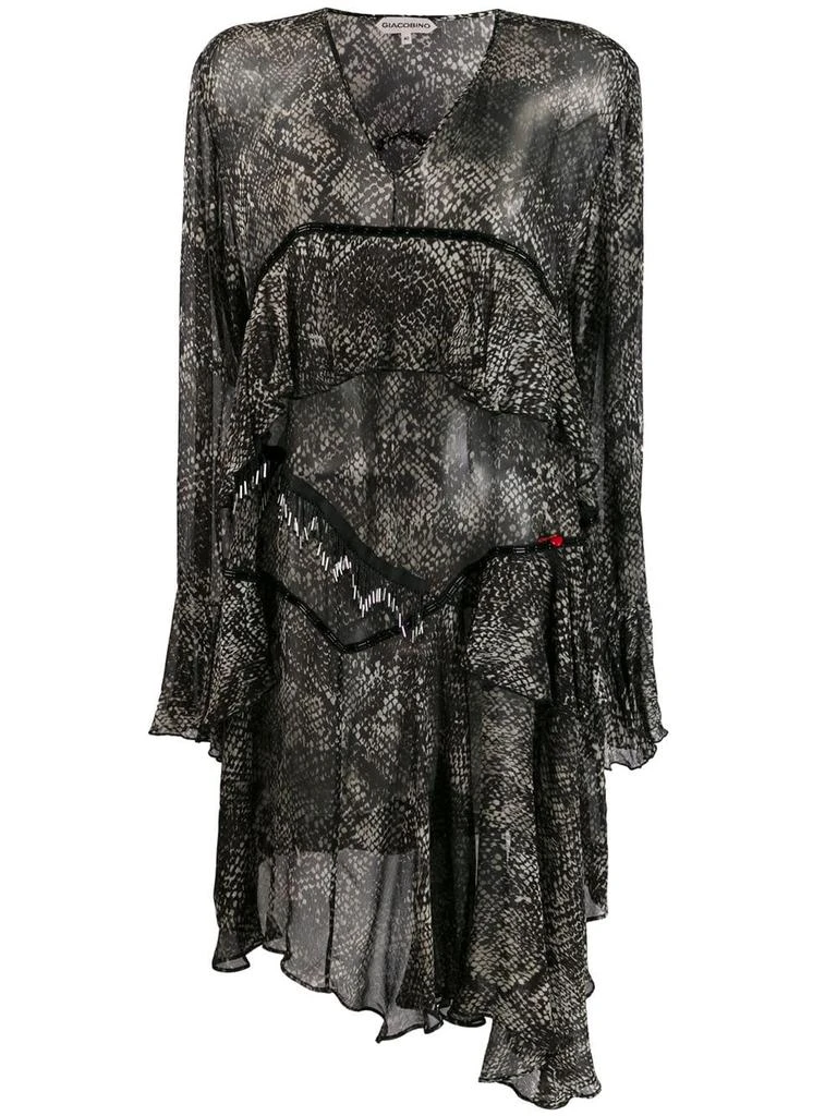 Giacobino snake print dress - women 1