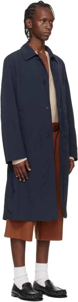 Dries Van Noten Navy Taffeta Coat 2