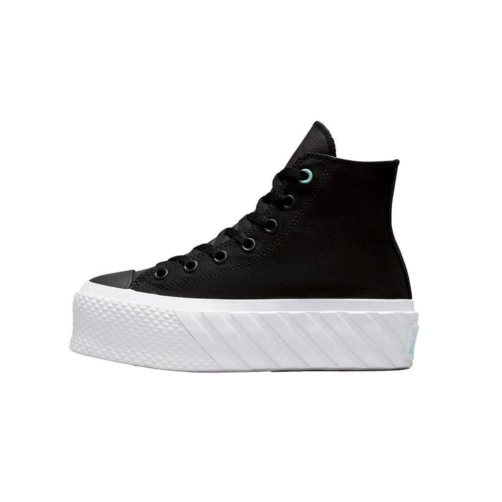 Converse CTAS Lift 2X Hi Black/Electric Aqua/White  571675C Women's 1