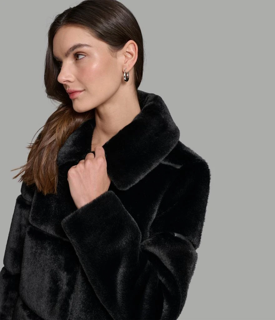 Karl Lagerfeld Paris LONG CHANNEL FAUX MINK COAT 3