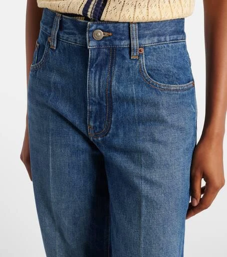 Valentino Embellished mid-rise straight jeans 4