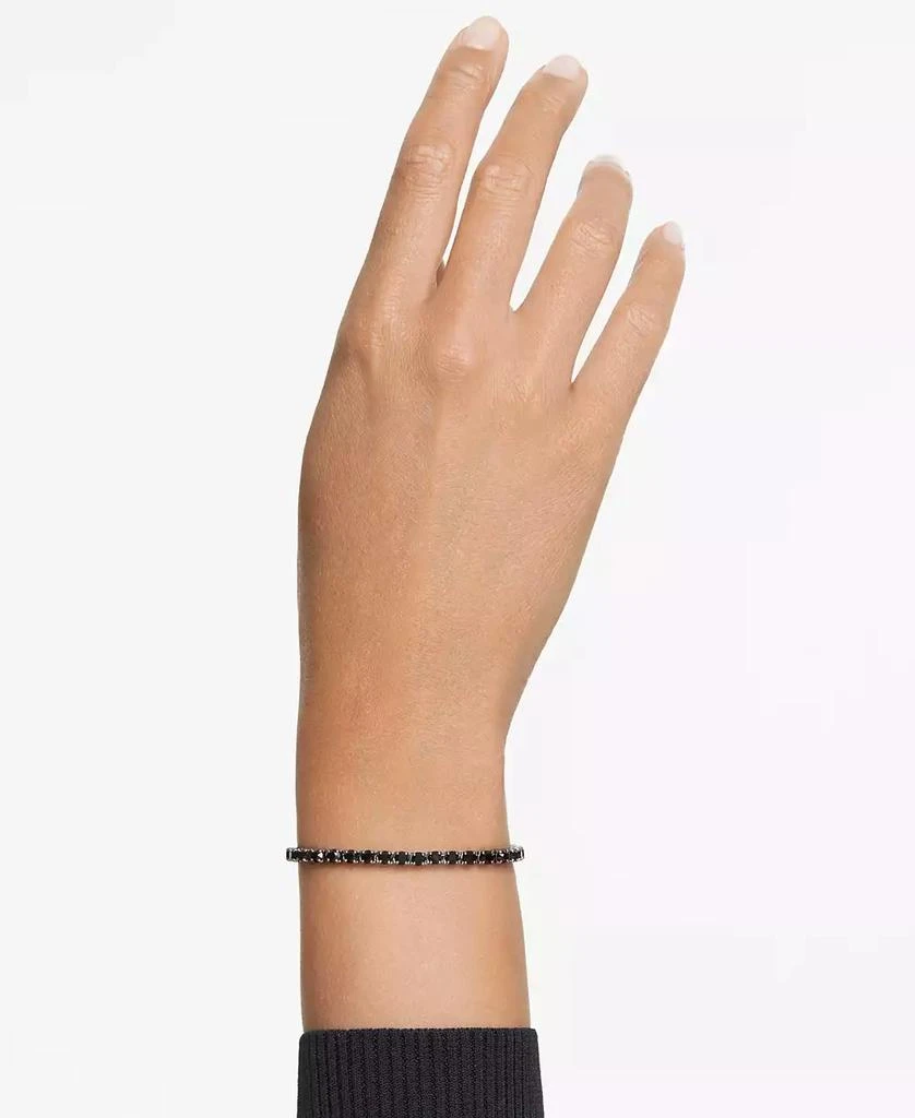 Swarovski Medium Ruthenium-Plated Jet Crystal Tennis Bracelet 5