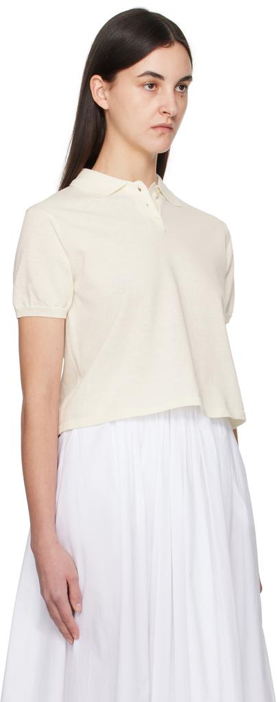 Nothing Written Off-White Cotton Knit Polo