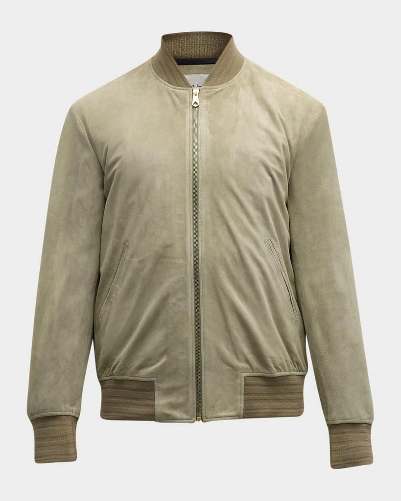 Paul Smith Men's Suede Full-Zip Bomber Jacket 1