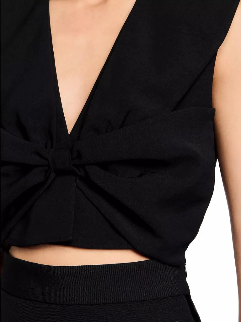 Sandro Satin-Effect Crop Top 5