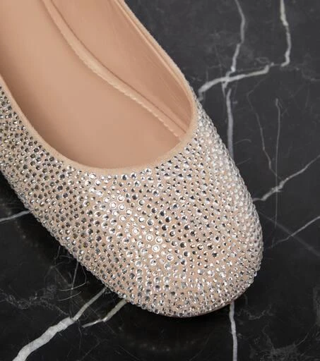 Valentino Tan-Go embellished suede ballet flats 6