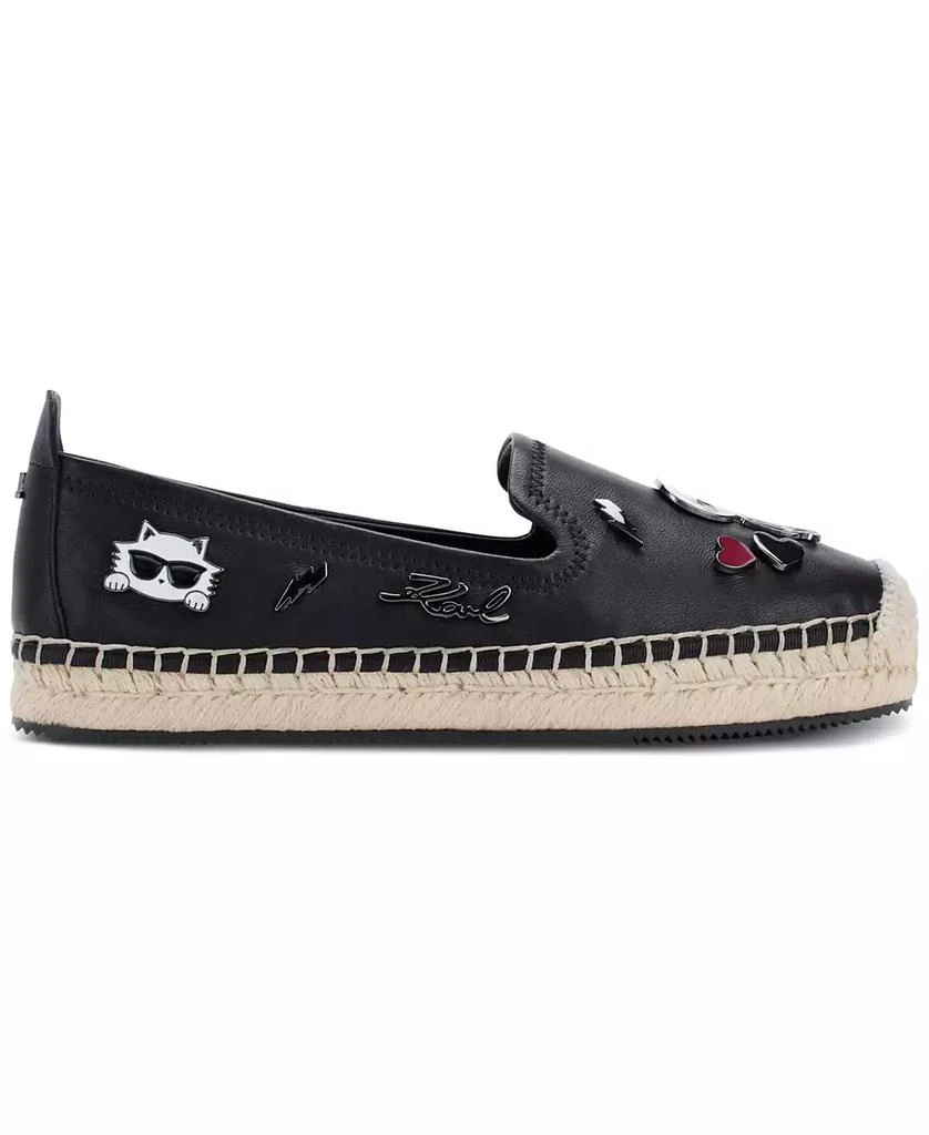 Karl Lagerfeld Paris Women's Michaela Embellished Slip-On Espadrille Flats 2