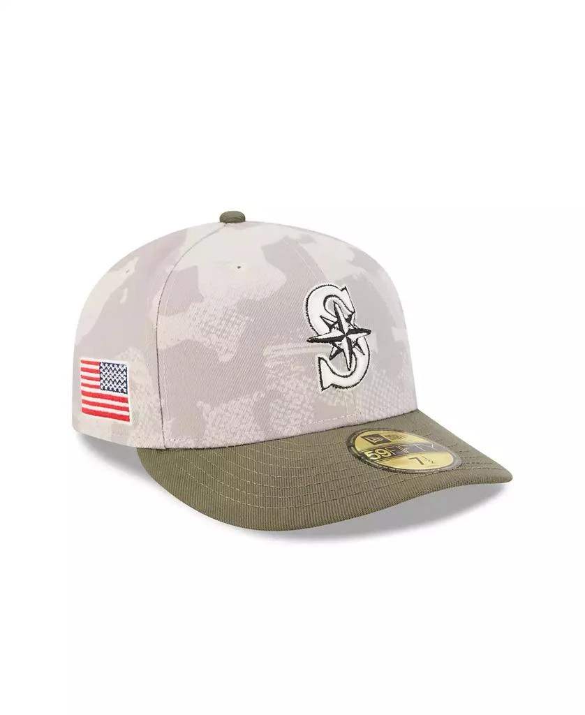 New Era Men's Light Beige/Olive Seattle Mariners 2025 Armed Forces Day 59FIFTY Fitted Hat 2