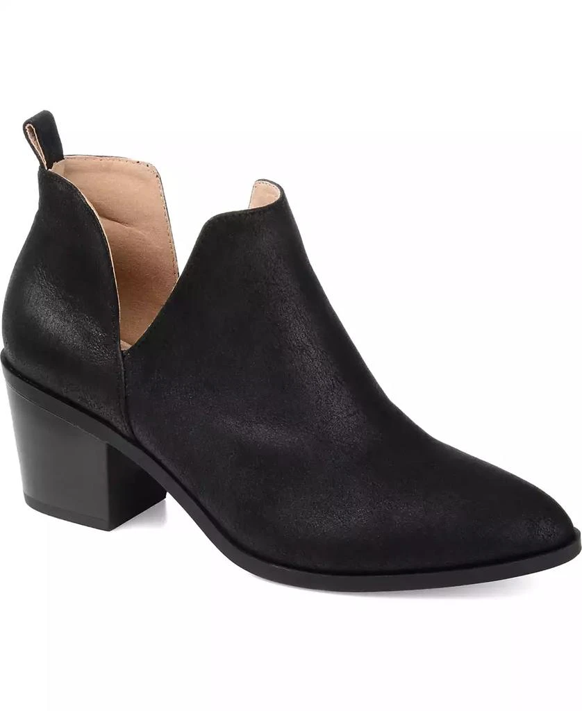 Journee Collection Women's Lola Cut Out Stacked Heel Dress Booties 1