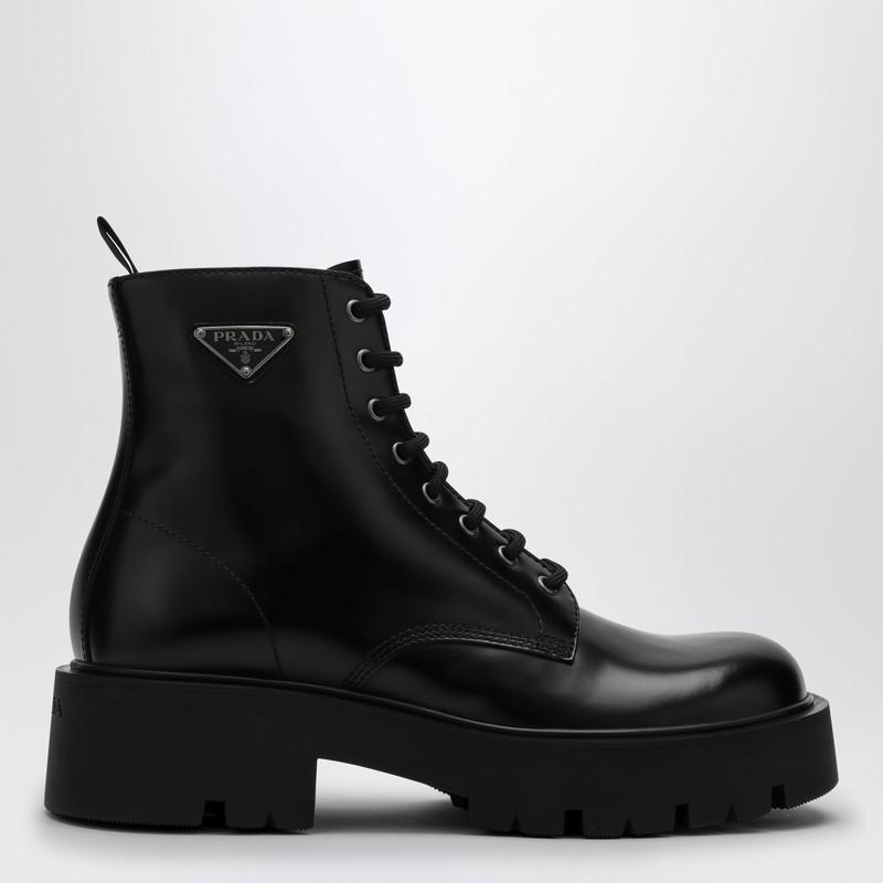 Prada Brushed Leather Combat Boots - Shoes - Compare Prices
