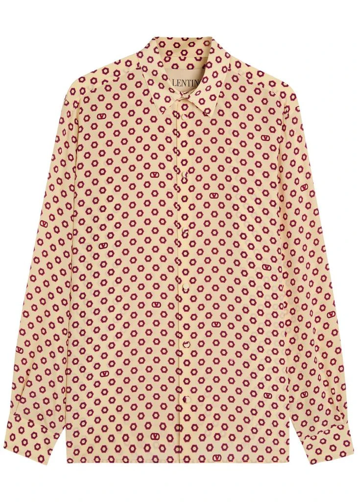 Valentino Patterned silk-chiffon shirt 1