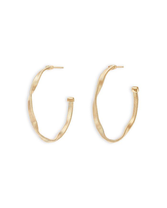 Marco Bicego 18K Yellow Gold Marrakech Twisted Small Hoop Earrings