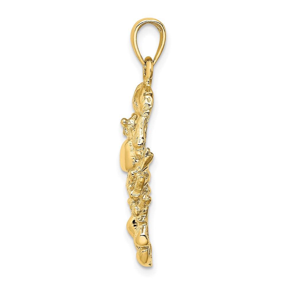 Diamond2Deal 14k Yellow Gold Large Scorpio Zodiac Charm Pendant