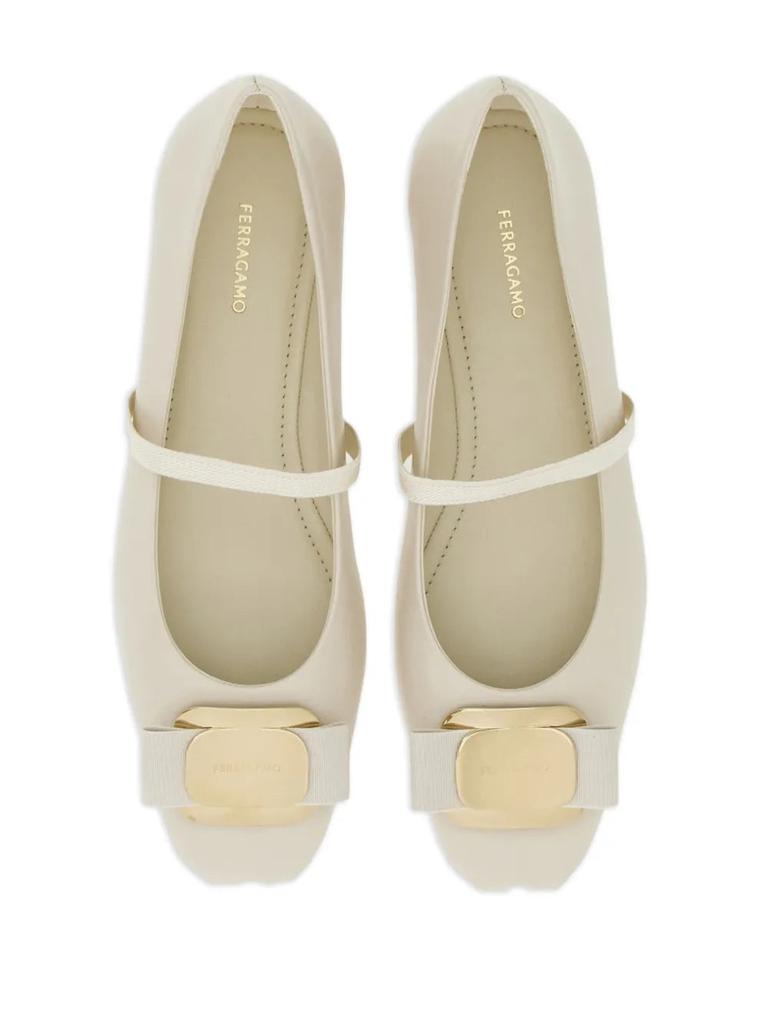 Salvatore Ferragamo Ferragamo New Vara-Bow Lambskin Ballerina Shoes