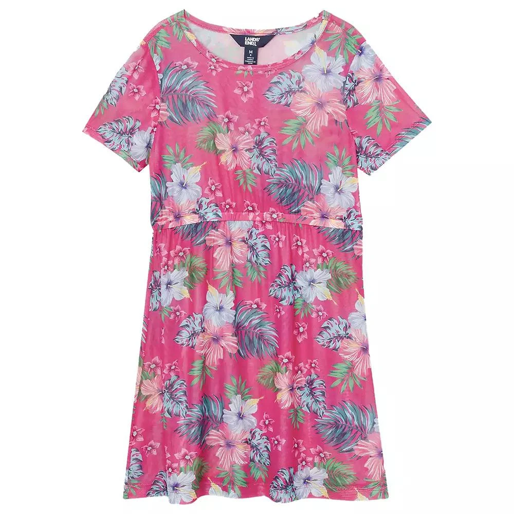 Lands
 End Girls Short Sleeve Mesh Cover Up