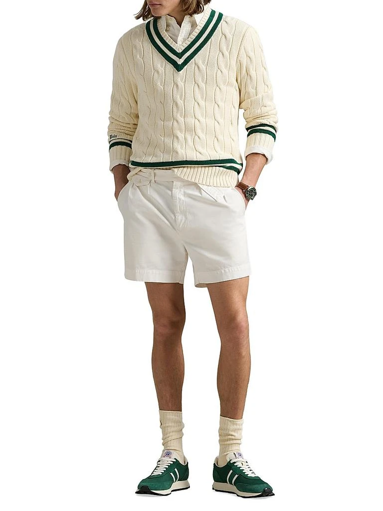 Ralph Lauren Cricket Striped Wool V-Neck Sweater 2