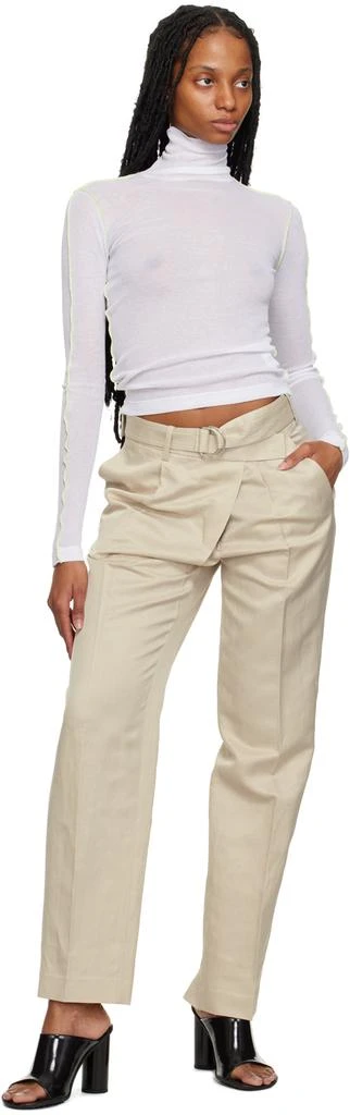 Helmut Lang White Sheer Turtleneck 4