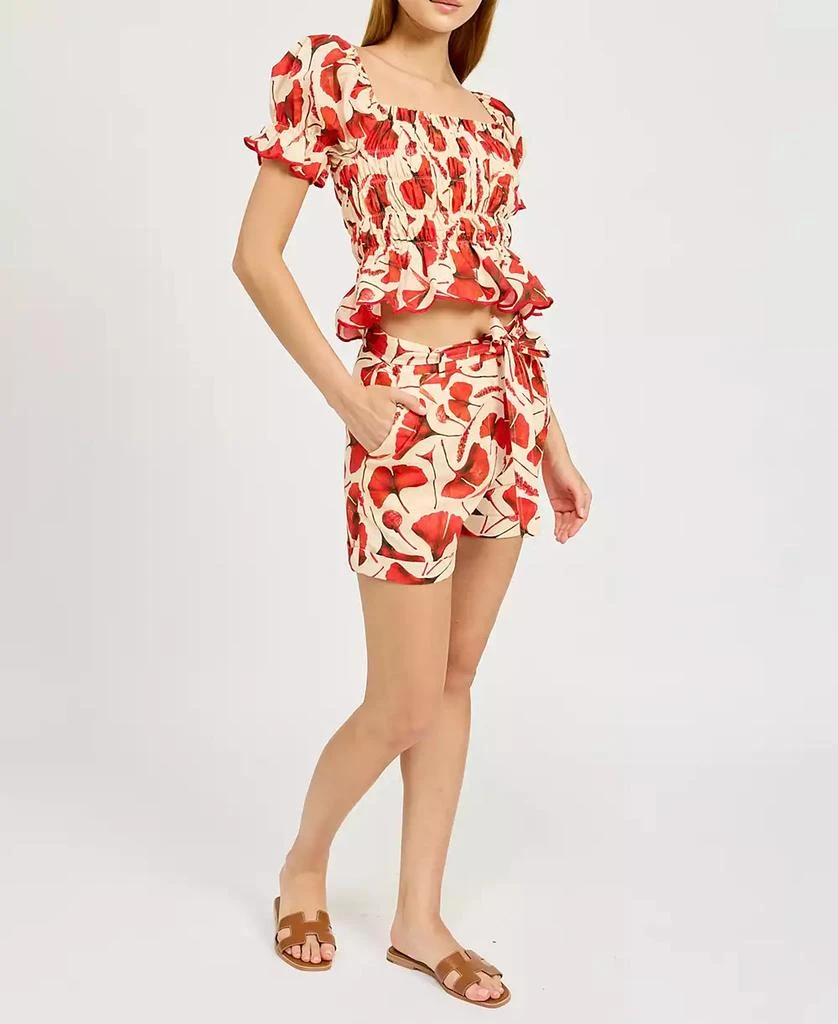 En Saison Women's Josie Belted Shorts 3