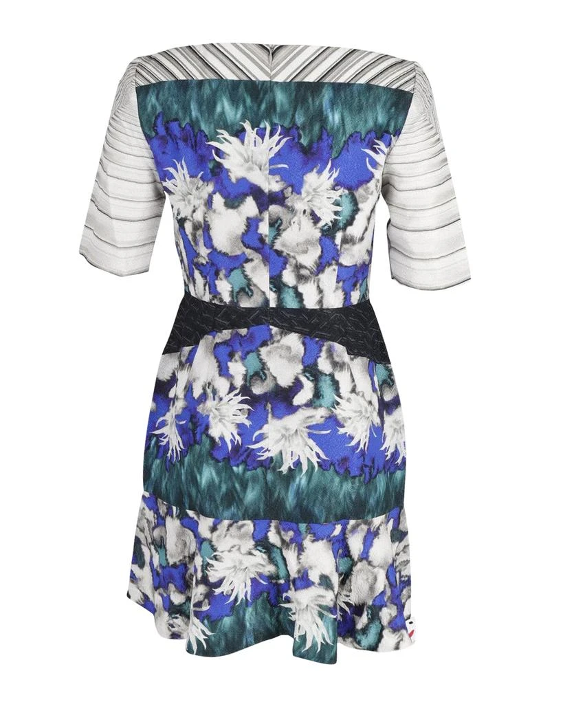 PETER PILOTTO Printed Fluted Mini Dress in Multicolor Silk 3